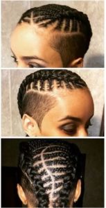 cornrows with shaved sides