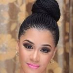 micro cornrows high bun