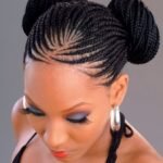 Cornrows With Double Buns