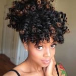 curly puff with bangs