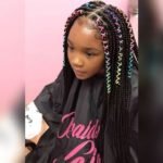 Box Braids With Colored Cord