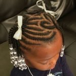 Cornrowed Pigtails With Heart Shaped Bangs
