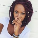 burgundy bob braids