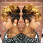 golden tapered cut with finger waves