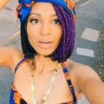 half purple bob braids