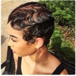highlighted finger waves