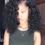 medium length curly sew in