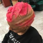 pink finger waves