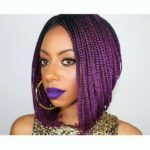 purple stacked bob
