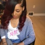 red ombre sew in
