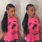 side part sew in ponytail