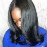 silk press on natural hair