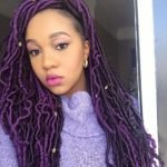 Black And Purple Goddess Locs