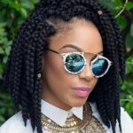 Bob Braids With Side Part And Gold Beads
