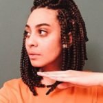 Half Pulled Back Two-Toned Box Braids