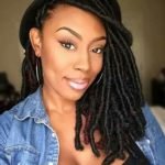 Side Swept Short Faux Locs