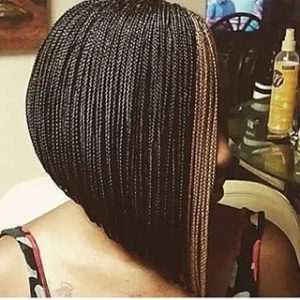 Two Toned Stacked Braided Bob