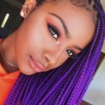 bright purple box braids