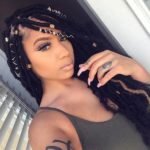 goddess locs embellished with gold