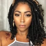 goddess locs with a touch of color
