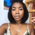 half up half down faux locs bob