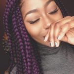 jumbo purple box braids