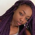 large purple box braid