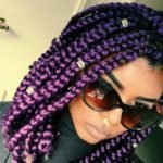 large shoulder length box braids