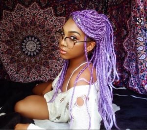 lavender box braids