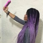 long lavender box braids