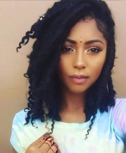 medium length goddess locs