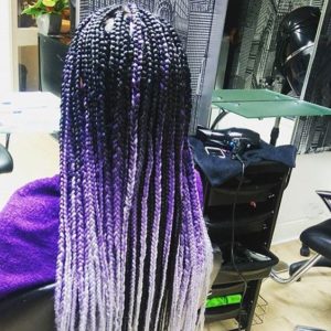 ombre lavender box braids