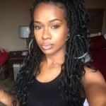 pulled back goddess locs