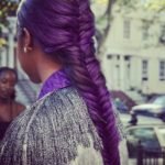 purple fishtail braid
