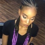 purple ombre ghana braids
