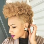 blonde frohawk