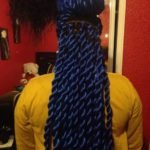 chunky blue rope twists
