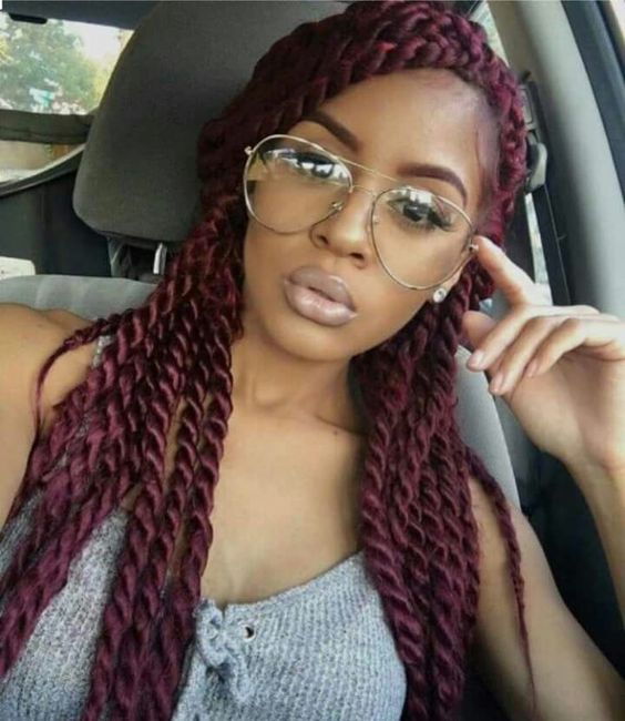 Fjord Lima kold chunky red rope twists | Black hair tribe
