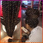 chunky rope twists high bun