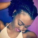 curly puff with flat twists