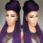 purple rope twists half up half down