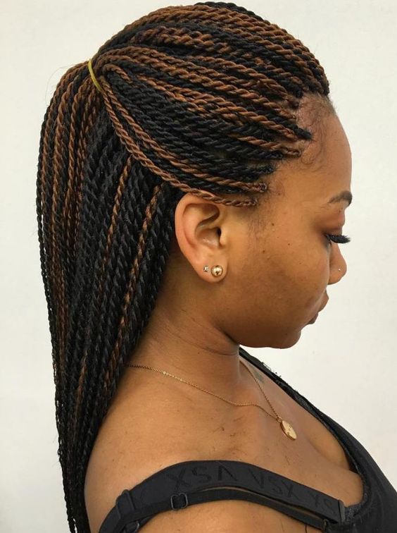 Rope Twists With Brown Highlights. 