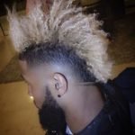 Blonde Burst Fade Mohawk