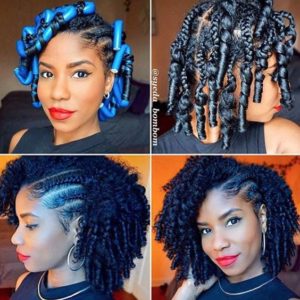 Braid Out With Cornrows