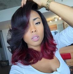 Burgundy Ombre Sew In