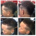 Burst Fade With Three Stripes