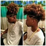 Frohawk Ponytail With Shaved Z Shape