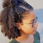 Half Up Half Down Braid Out With Cornrows