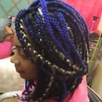 Multi-Colored Box Braid Bob