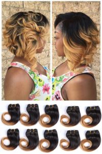 Ombre Stacked Bob Sew In